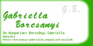 gabriella borcsanyi business card