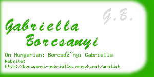 gabriella borcsanyi business card